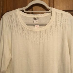 SALE!!! Talbots Creamy White Lightweight Sweater